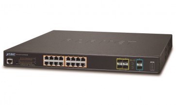 Planet GS-5220-16UP4S2XR, Smart Ultra PoE switch 16x TP,4x SFP, 2x SFP+ 10Gbase-X,ONVIF, 802.3bt-400W,AC+DC GS-5220-16UP4S2XR